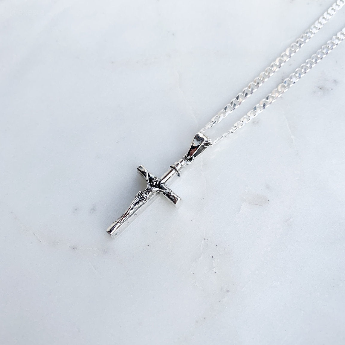Large Silver Cross Chain Necklace, Big Cross Silver Chain Pendant, Cross  Heart Rock Style Necklace, Bold Cross Pendant, Unique Chain Pendant - Etsy